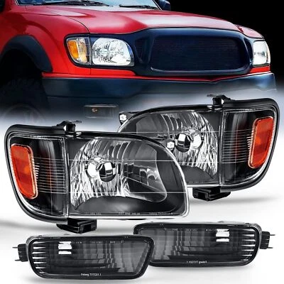 Se adapta a faros Toyota Tacoma 2001-2004 + lámparas de señalización de esquina + par de luces de parachoques Foto 1 de 4