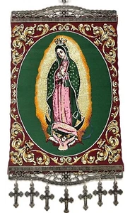Nuestra Señora de Guadalupe | Tapiz Colgante Icono Cristiano Dorado-Santísima Virgen - Imagen 1 de 10