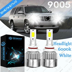 For Cadillac Escalade 2007-2014 - 2pcs 9005 LED Headlight Beam Bulbs 6000K White - Picture 1 of 12