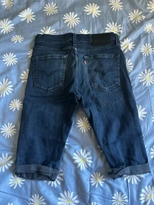 Levi's 510 Mens Size 32 Jorts Slim Fit Straight Leg Navy Denim Cut Off Shorts - Picture 1 of 5