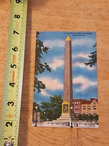 POSTCARD THE OBELISK WORLD WAR MEMORIAL INDIANAPOLIS INDIANA OLD VINTAGE - Picture 1 of 2