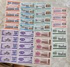 1975, 1979, China Food and other coupons uncirculated 49 total . see pictures