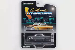 1:64 Greenlight 1964 Chevrolet Bel Air Metallic-Graugrün California Lowriders - Imagen 1 de 1