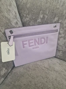Fendi Peekaboo Mini FF Clutch bag Calf Leather NEW With Tags RRP £500 OFFICIAL - Picture 1 of 5