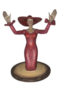Vintage Handmade Art Sculpture Lady of Praise and Worship~Unusual and Unique~8” - Picture 1 of 5