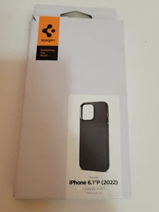Spigen iPhone 6.1"P Liquid Air Case Black For iPhone 14 - Picture 1 of 1
