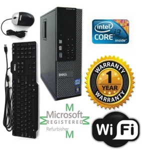 Dell PC SFF Intel i3 4150 3.40g 8GB NEW 500GB SSD Window 10 Pro Wifi Bluetooth - Picture 1 of 10