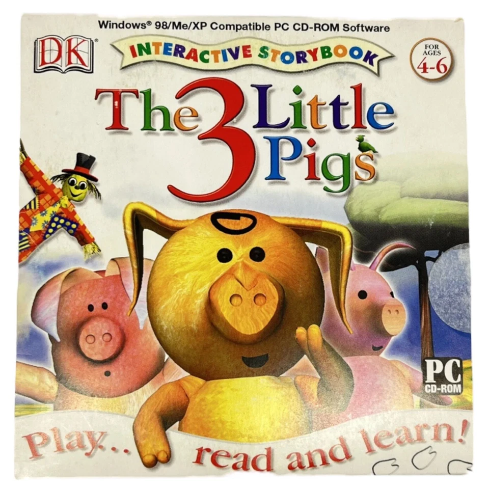 The 3 Little Pigs Interactive Storybook by DK 2000 Windows/Mac - Image 1 of 3