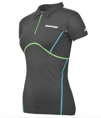 Nuevo polo deportivo de tenis Babolat para damas negro azul verde todas las tallas Foto 1 de 3