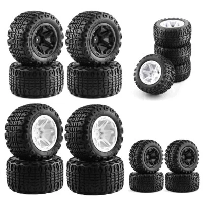 Wheel Rubber Tire Universal Tyre For 1/12 1/14 1/16 RC Monster Truck Kyosho HSP - Image 1 of 4