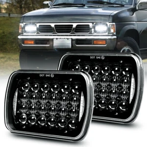 For Dodge Ramcharger 1981-1993 Pair 5X7" 7X6 LED Headlights Porojector DRL Hi/Lo - Picture 1 of 11