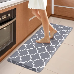 Cushioned Anti-Fatigue Kitchen Mat 17.3"x39" Non-Slip Waterproof Grey - Picture 1 of 13