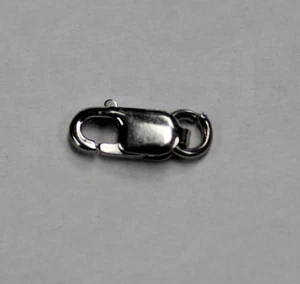 18k 18kt White Solid Gold Lobster Clasp  8mm  10mm 12mm or 14mm - Picture 1 of 1