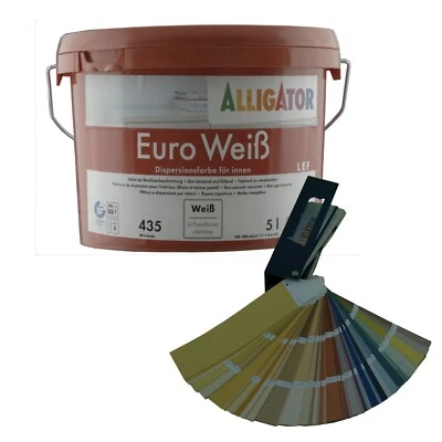 Alligator Euroweiß Dispersionsfarbe für Innenwandwände 5l Grüntöne  - Bild 1 von 3