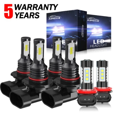 For Honda Civic 2006 2007-2013 LED Headlight High Low Fog Light Bulbs Combo 6pc - Image 1 of 4