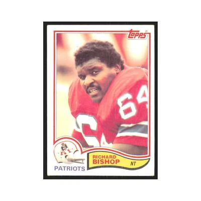 Richard Bishop 1982 Topps #143 New England Patriots Football Card NM - Image 1 of 3