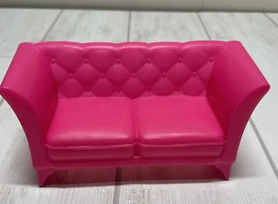 2015 Barbie Dreamhouse Sofá Rosa de Substituição Casa de Bonecas Barbie Sofá Rosa - Imagem 1 de 4