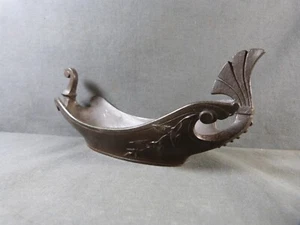 Art Deco bronze Empty Pocket in the shape of an Egyptian boat, circa 1930 - Picture 1 of 10