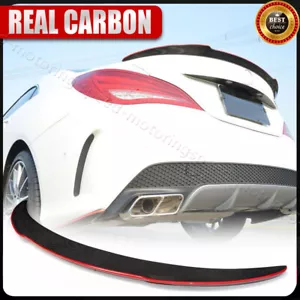 REAL CARBON REAR TRUNK SPOILER WING FOR MERCEDES-BENZ W117 C117 CLA250 CLA45 - Bild 1 von 11