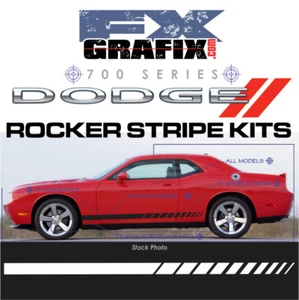 2009 - 2023 Dodge Challenger Custom Rally Rocker Stripes by Fxgrafix #1 Dealer - Picture 1 of 2
