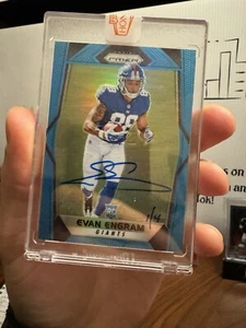 2017 Panini Prizm Evan Engram Blue Honors #'d 1/4 Rookie on card Auto RC - Picture 1 of 2