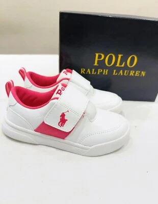 ZAPATILLAS POLO RALPH LAUREN, KINGSTYN NIÑOS, COLOR BLANCO/ROSA BAJA, TALLA 1.5 Foto 1 de 4