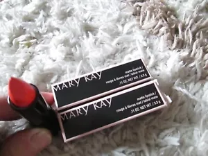 3 (2 NIB/ 1 NWOB) MARY KAY Matte Lipstick Orange Mio 136539 Full Size - Picture 1 of 1