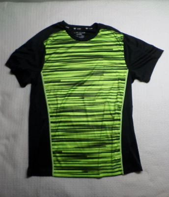 Camisa Atlética Tek Gear Drytek Negra Amarilla Manga Corta Para Hombre Talla M Foto 1 de 3