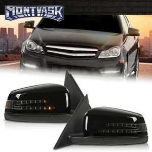 Rear View Mirror Left+Right Fit For 2008-2013 Mercedes Benz W204 C200 C180 C300 - Picture 1 of 13