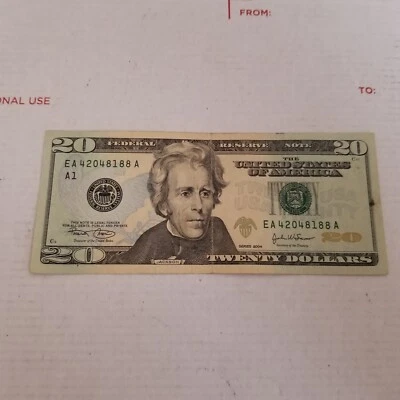 20 Dollar Bill 420 Fancy Serial Number Funny  - Image 1 of 2