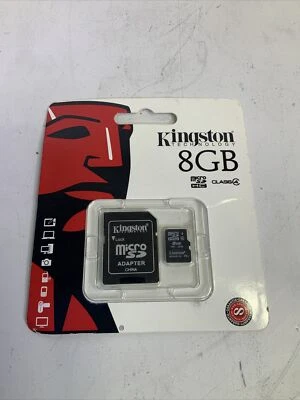 Kingston Micro SDHC Card NEW 8 GB - NG E4B - Image 1 of 3