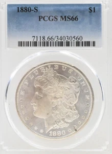 1880-S PCGS MS66 $1 Morgan Silver Dollar Coin MS-66 - Picture 1 of 9