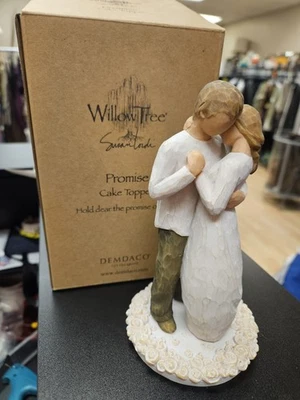 Árbol de sauce Susan Lordi promesa boda pastel adorno Demdaco amor levantar el espíritu Foto 1 de 4