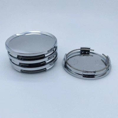 2.5" 63mm Tire Parts Chrome Hub Rim Cover 2 1/2" Universal Car Wheel Center Caps - Image 1 of 4