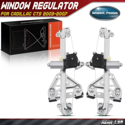 2x Power Window Regulator w/ Motor for Cadillac CTS 2003-2007 Rear Left & Right - Image 1 of 4