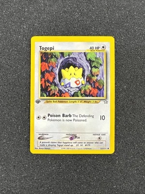 Togepi 51/111 1st Edition Neo Genesis Set WOTC Vintage Pokemon Card 2000 NM - Image 1 of 4