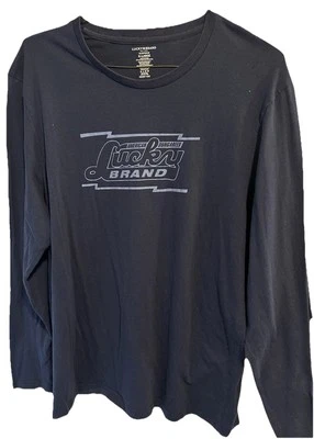 Roupa de dormir masculina Lucky Brand azul marinho manga longa mistura de algodão GG - Imagem 1 de 4