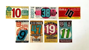 7 Milwaukee bus trolley tram transit tickets pass - L20 - Picture 1 of 1