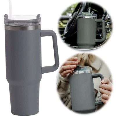 LS-LebenStil XL Edelstahl Trinkbecher 1200ml mit Griff Kaffeebecher Coffee to Go - Bild 1 von 4