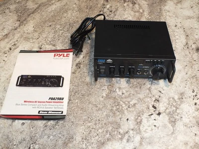 Pyle PDA29BU Wireless Bluetooth Home Stereo Power Amplifier TESTED - Image 1 of 4