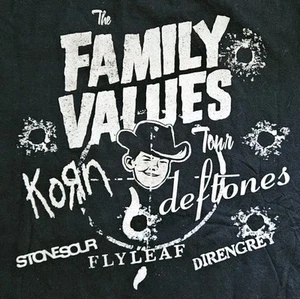 Korn Deftones Family Values Tour T Shirt Size Large Flyleaf 2008 - Imagen 1 de 6