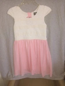 Pink Violet Girls White/Pink Lace Chiffon Dress - Sz. XL/16 - Easter - Picture 1 of 6