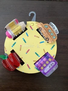 Piper K Back To School 4 Hair Clips Bus Apple Calculator Pencil New - Picture 1 of 1
