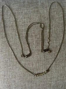 925 Silver Alex & Ani Precious Thread Gold Tone Vermeil Beaded Adj. Necklace - Picture 1 of 7