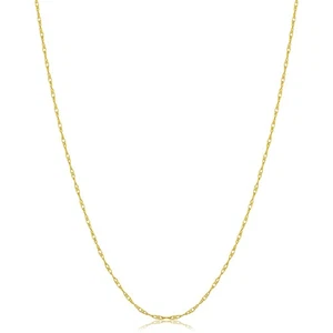 10k Yellow Gold Rope Chain Pendant Necklace (0.8 mm, 24 inch) - Picture 1 of 6