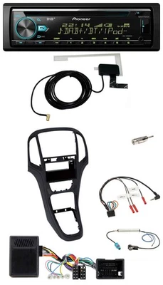 Pioneer MP3 Lenkrad CD USB DAB Autoradio für Opel Astra J 2009-2016 Perl schwarz - Bild 1 von 4