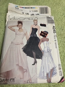 Sewing Pattern Prom Dress Drop waist Hi Lo skirt McCalls 4245 Size 8-12 - Picture 1 of 2