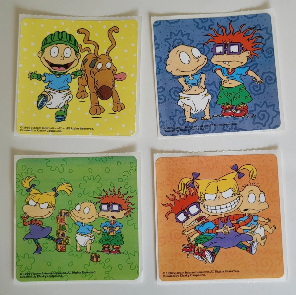 Juego de 4 pegatinas Viacom Rugrats 1999 vintage Foto 1 de 1