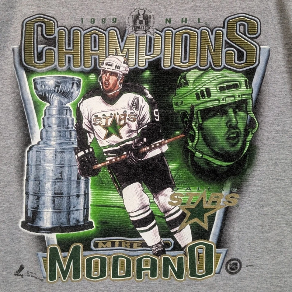 Camiseta De Colección 1999 NHL Dallas Stars Mike Modano Stanley Cup Champions Para Hombre XL Foto 1 de 4