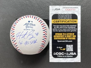 Hunter Brown Signed 2025 All Star Game Baseball Auto Inscribed Astros JSA COA - Picture 1 of 4